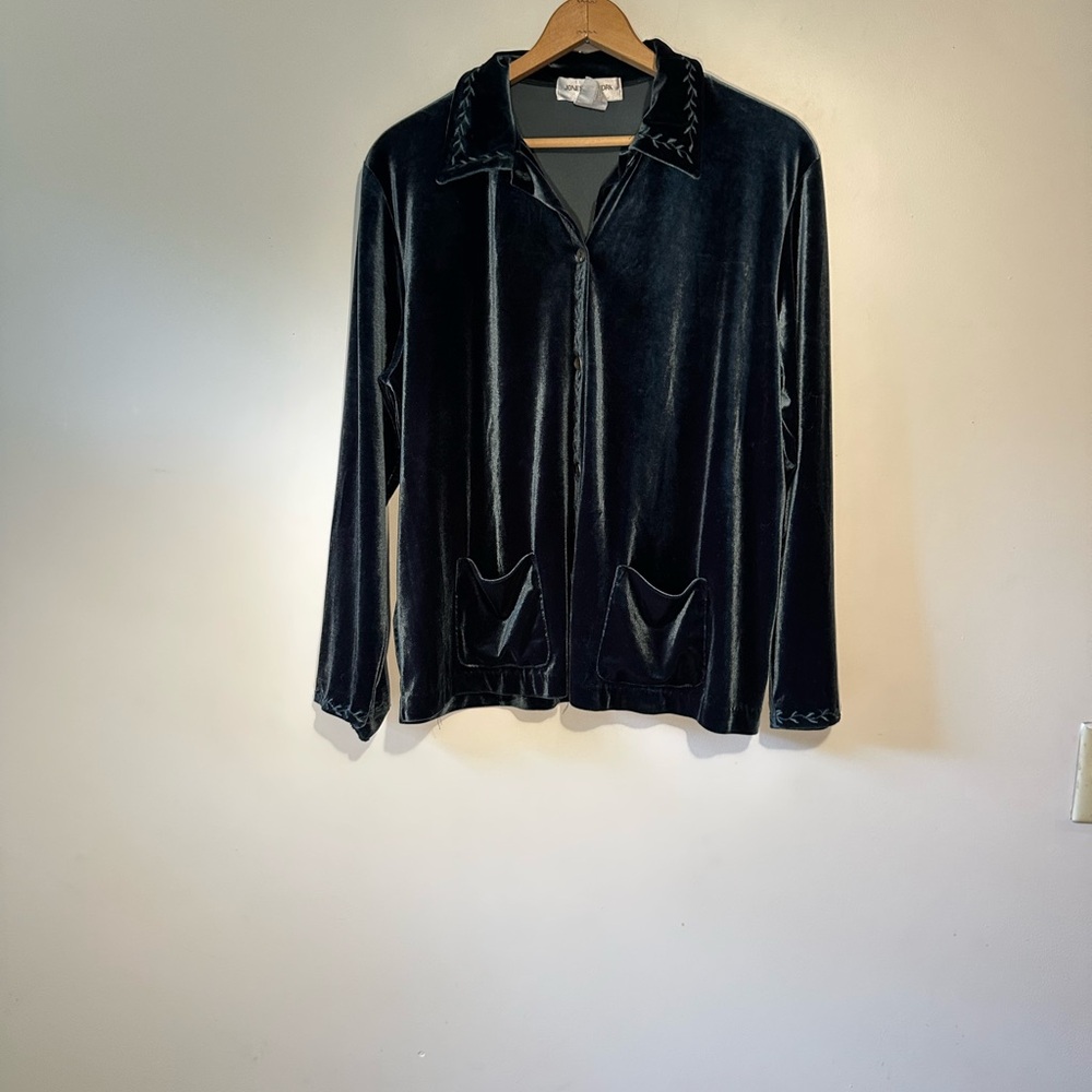 Jones New York velvet Green Sz xL - Picture 5 of 5